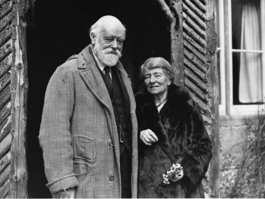 Sir Oliver Lodge (1851-1940) i jego żona lady Mary Fanny Alexander Lodge