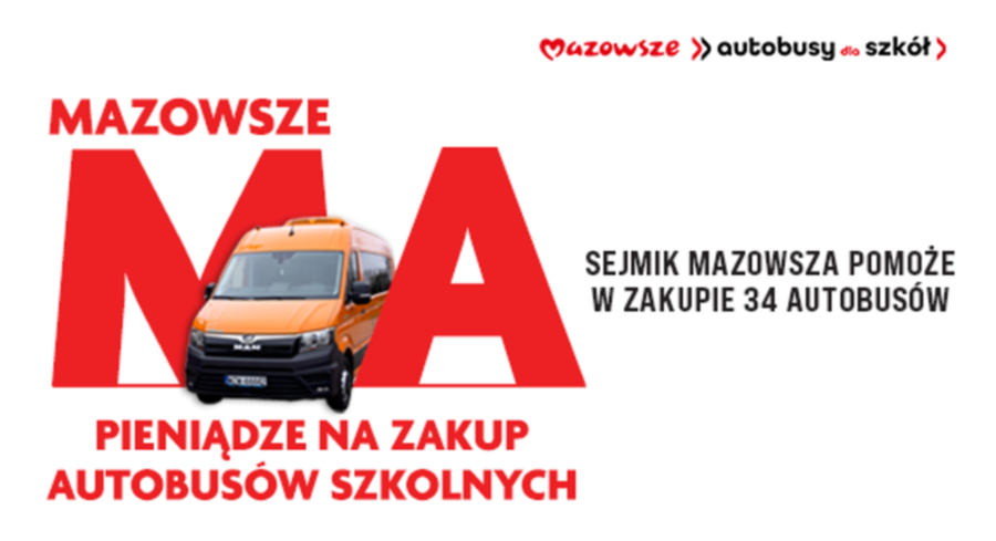 Z subregionu ciechanowskiego: Strzegowo, Sochocin i Nowe Miasto. Sejmik Mazowsza zdecydował o wsparciu na zakup szkolnych autobusów 