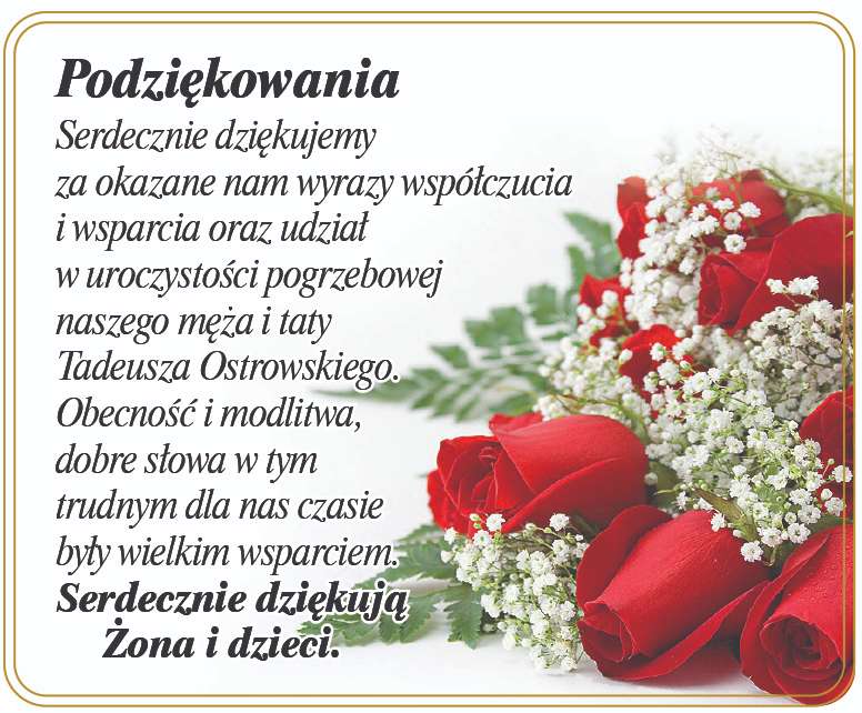 Podziękowania