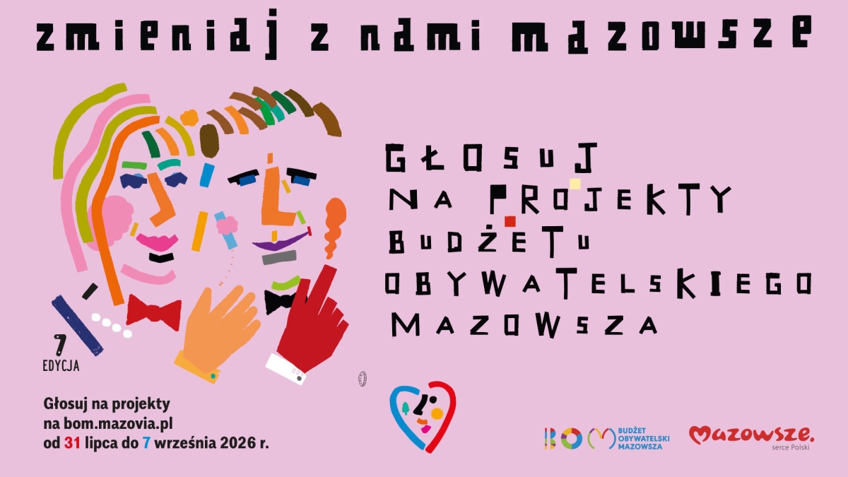 plakat głosuj na projekty budżetu obywatelskiego Mazowsza