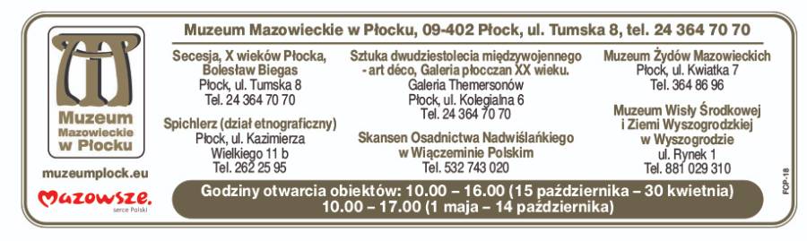 Stopka informacyjna o Muzeum Mazowieckim w Płocku