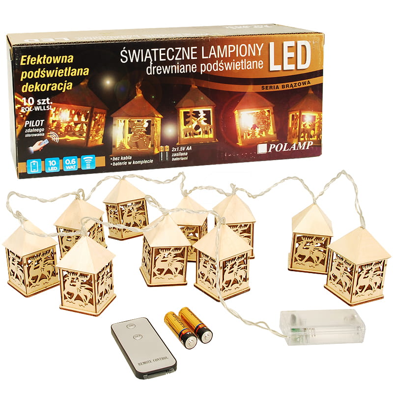 Zestaw ozdób świątecznych LED – lampiony