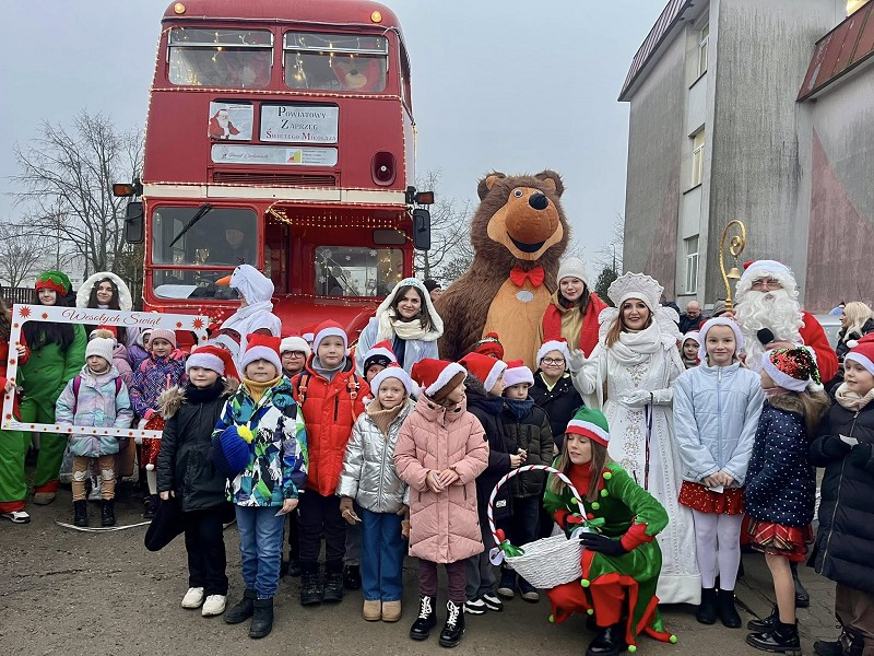 przedszkole, dzieci, szkoła podstawowa, zaprzęg świętego mikołaja