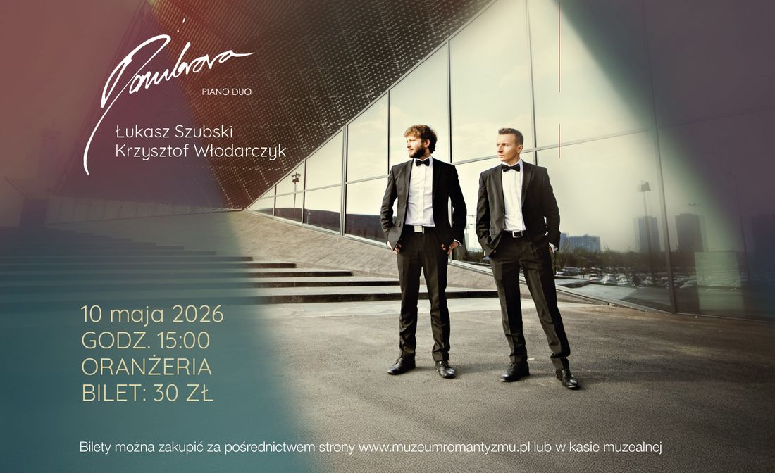 Od nokturnów po Hollywood. Dombrova Piano Duo zagra w Opinogórze