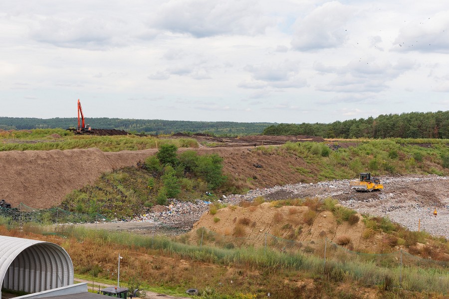 wysypisko śmieci, Wola Pawłowska, niecka na śmieci