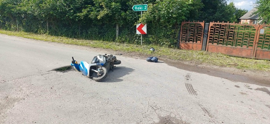 Motorowerzystka przewróciła się na skrzyżowaniu. Nieprzypadkowo