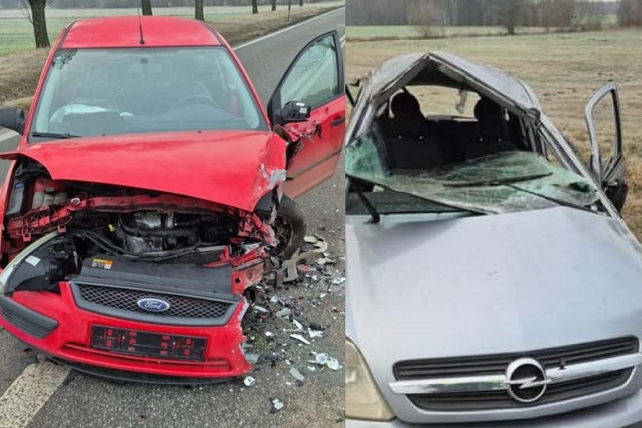 Groźne zderzenie na drodze krajowej