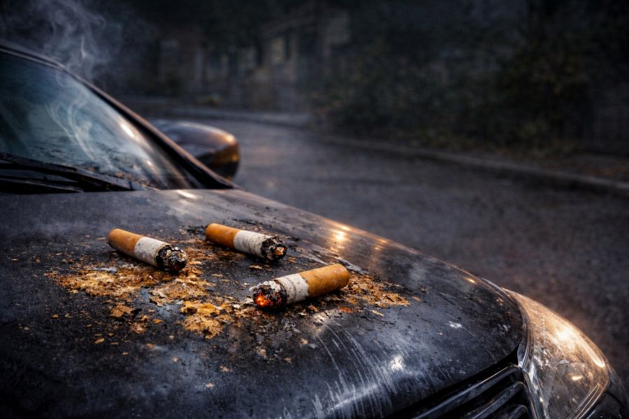 Każdego ranka gasił papierosa na tym aucie...