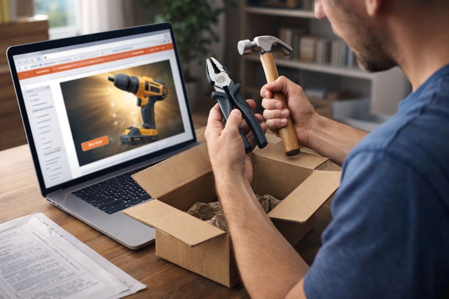 Zapłacił za wkrętarkę. Dostał kombinerki i młotek...