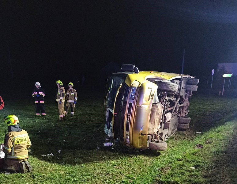 Nocny wypadek w gminie Baboszewo, sześć osób rannych