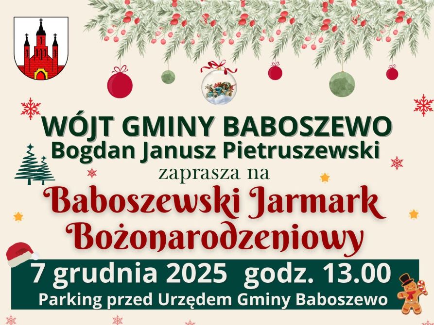 Baboszewski jarmark świąteczny tuż, tuż