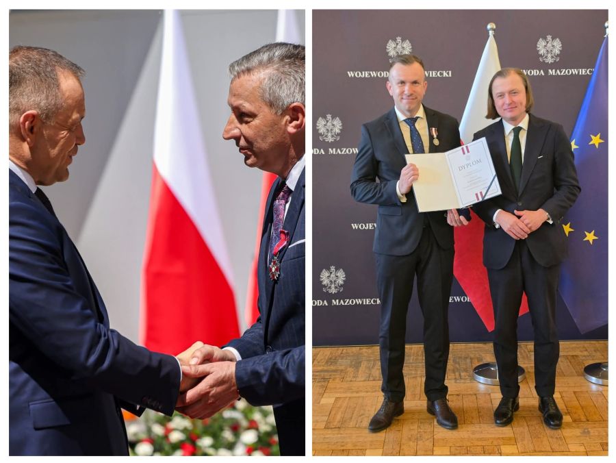 Wójt gminy Joniec odznaczony Srebrnym Krzyżem Zasługi, wójt gminy Załuski - Odznaką Honorową
