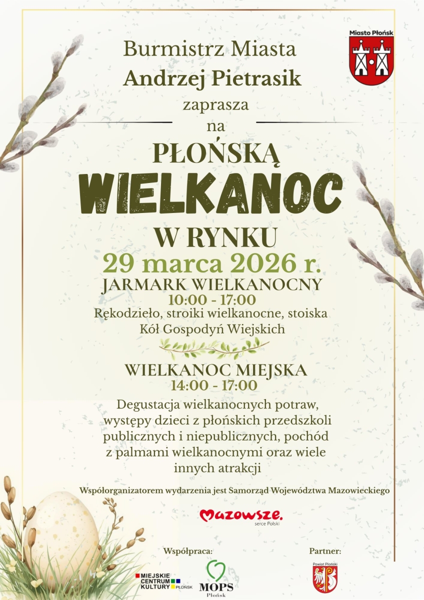 Płońska Wielkanoc w rynku już 29 marca