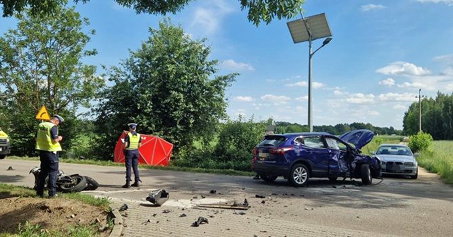 Śmierć motocyklisty. Tragiczne zderzenie z osobówką